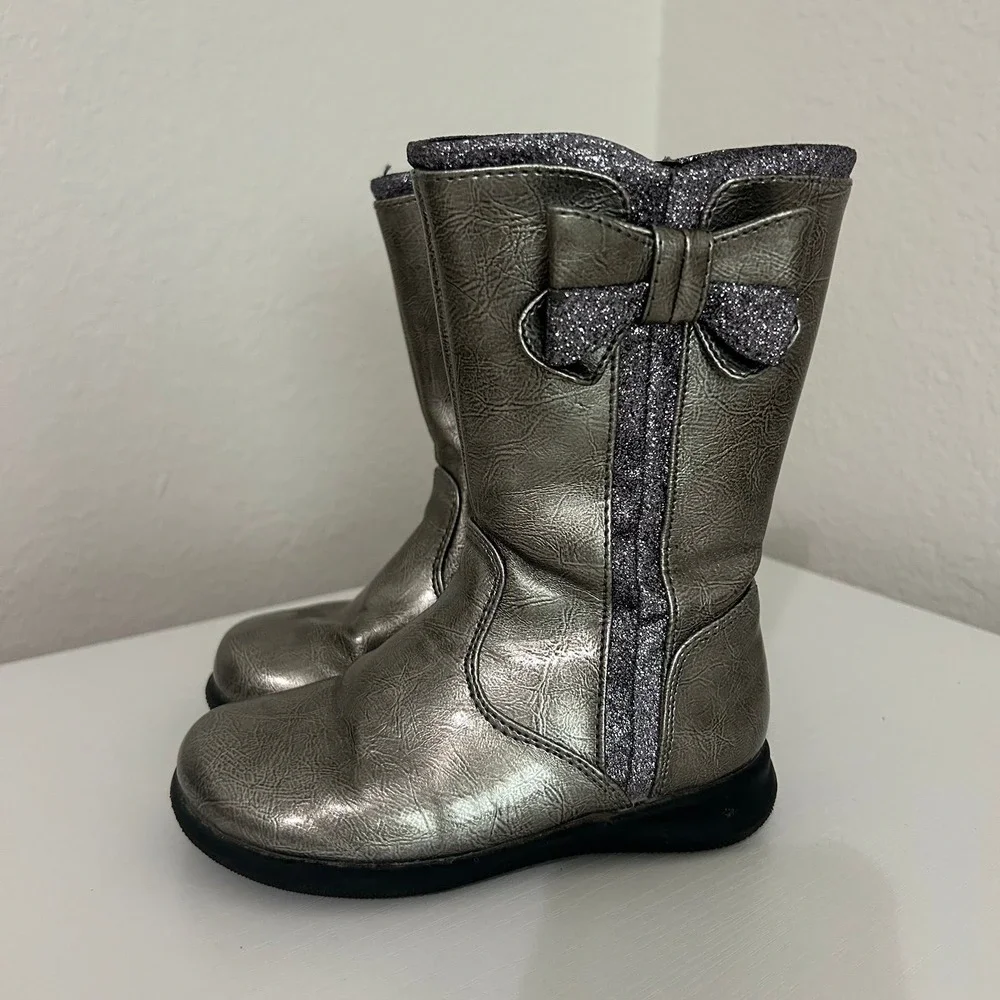 Stride Rite Girls Black Glittery Boots 8.5c